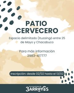 Pliegos gastronómicos y Patio Cervecero: últimas horas para inscribirse