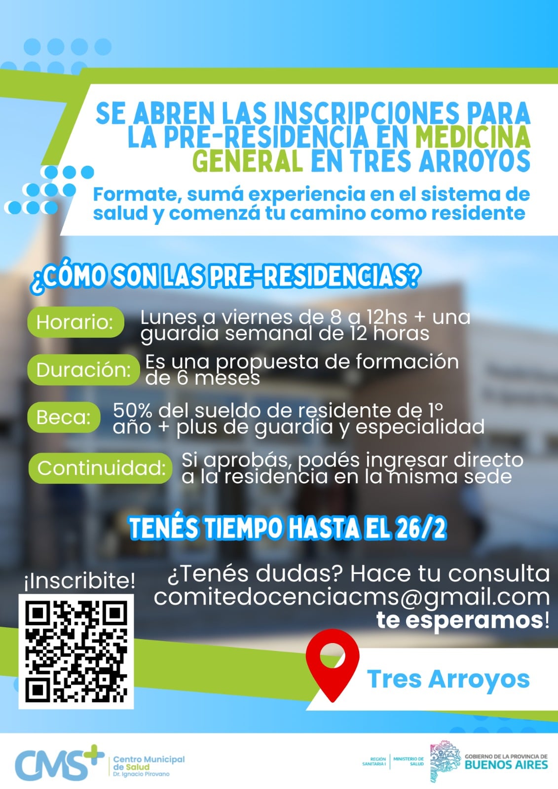 Abiertas las inscripciones a la pre-residencia en Medicina General