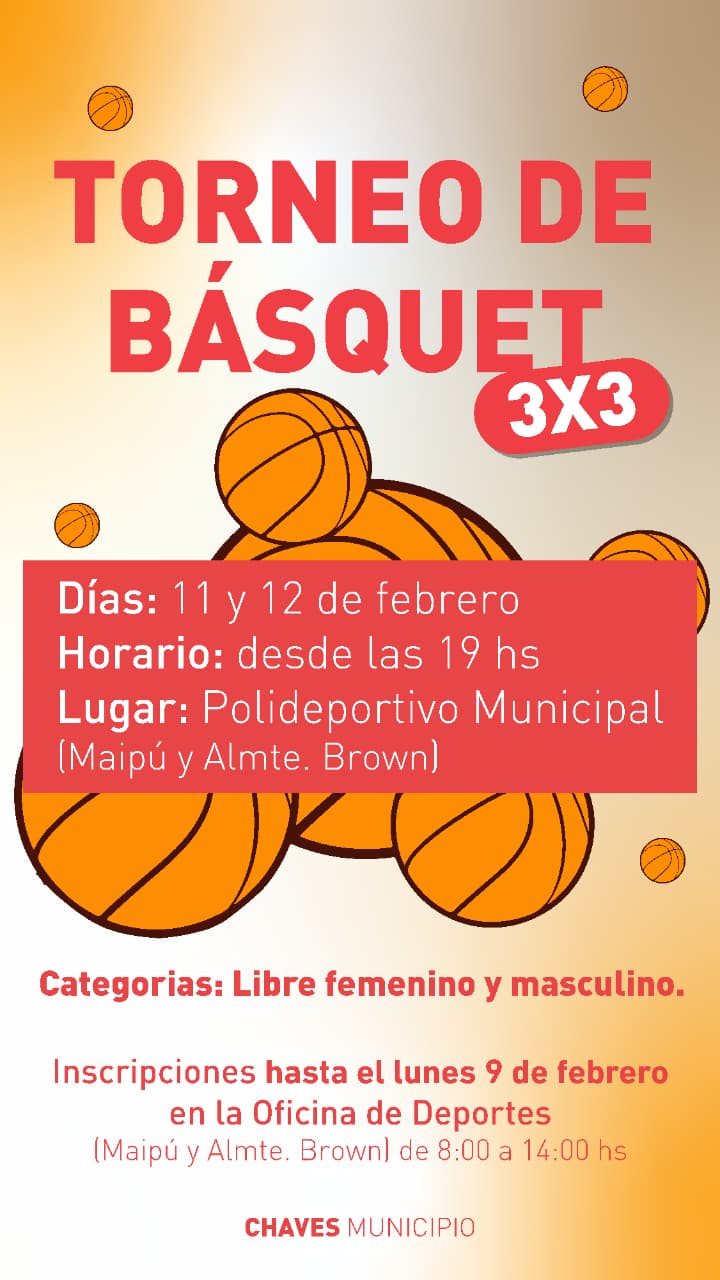 Chaves se prepara para vivir el Torneo de Básquet 3x3