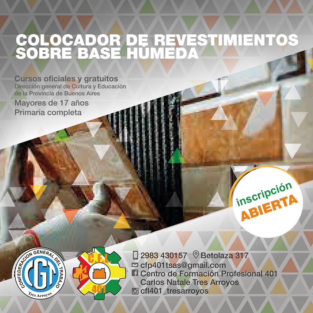 El Centro de Formación Laboral Nº 401 anuncia la inscripción a cursos 2026