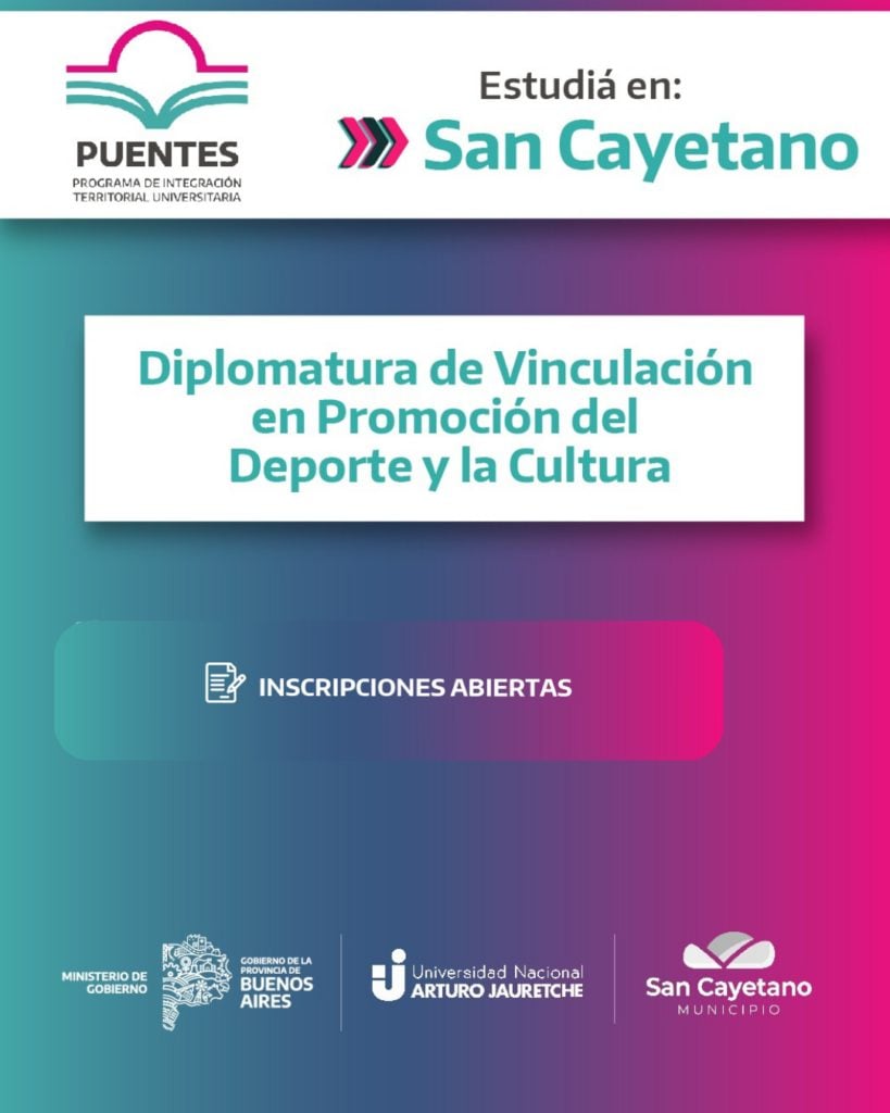 San Cayetano: abren inscripción a diplomatura en Deporte y Cultura