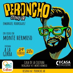 (audio) Emanuel Rodríguez presenta su show de humor político “Peroncho” en Monte Hermoso