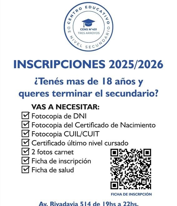 CENS 451°: visitará los barrios de la ciudad presentado su propuesta académica 2026