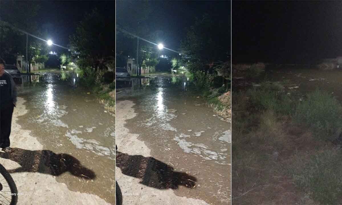 También subió la marea en White y Cerri y el agua llegó hasta las calles