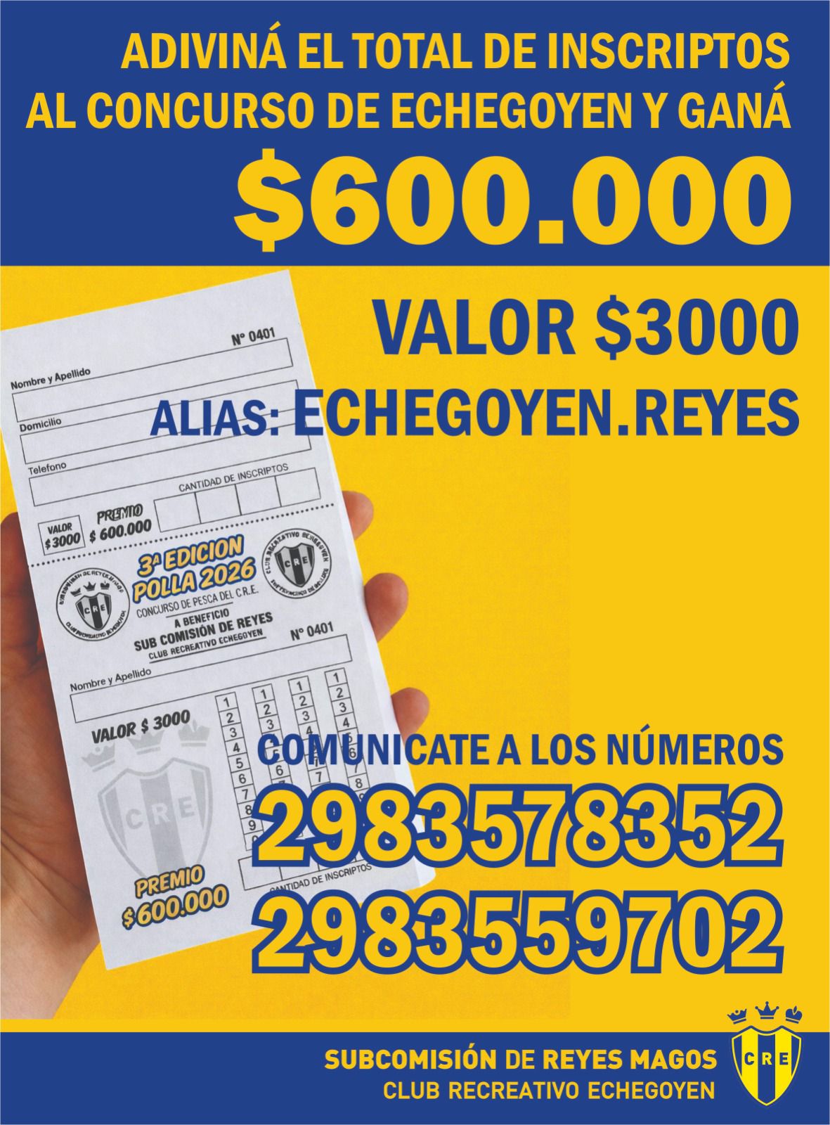 La Sub-Comisión de Reyes Magos de Echegoyen realiza su tradicional polla