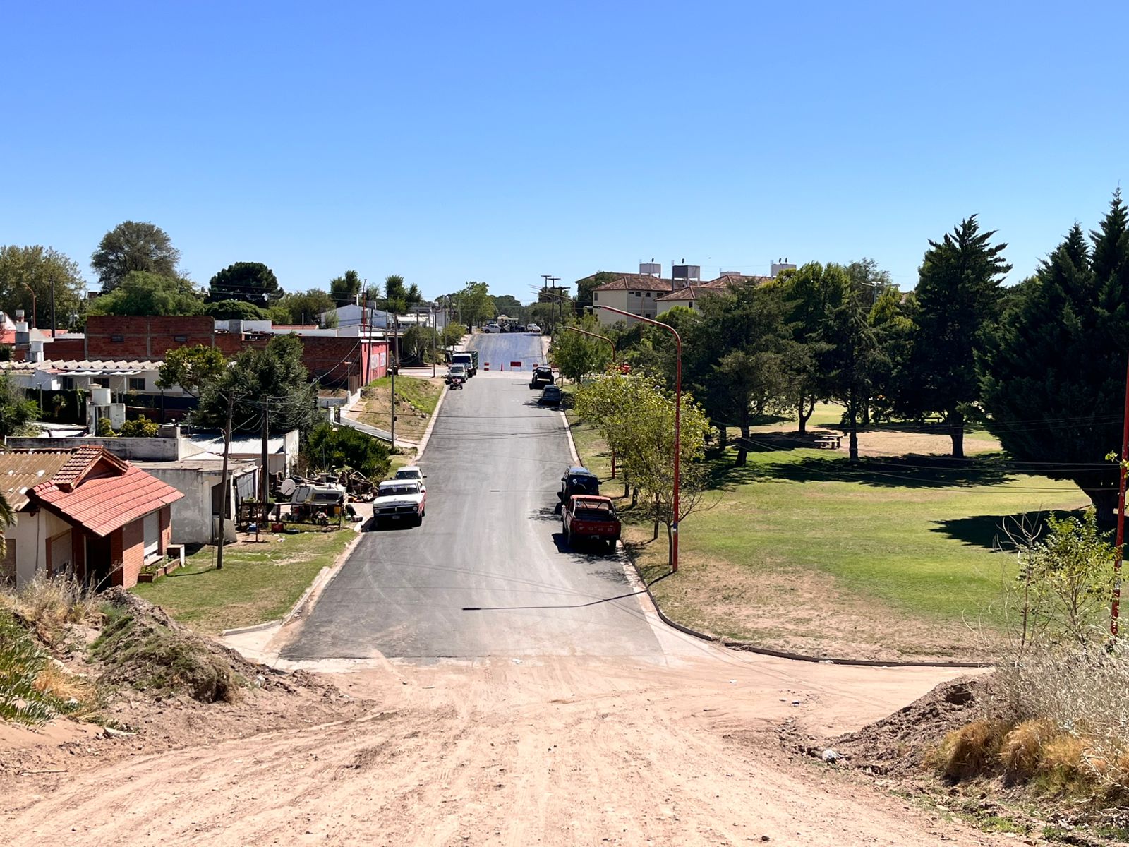 En Monte Hermoso, finalizó la pavimentación de la Cuenca Río Atuel