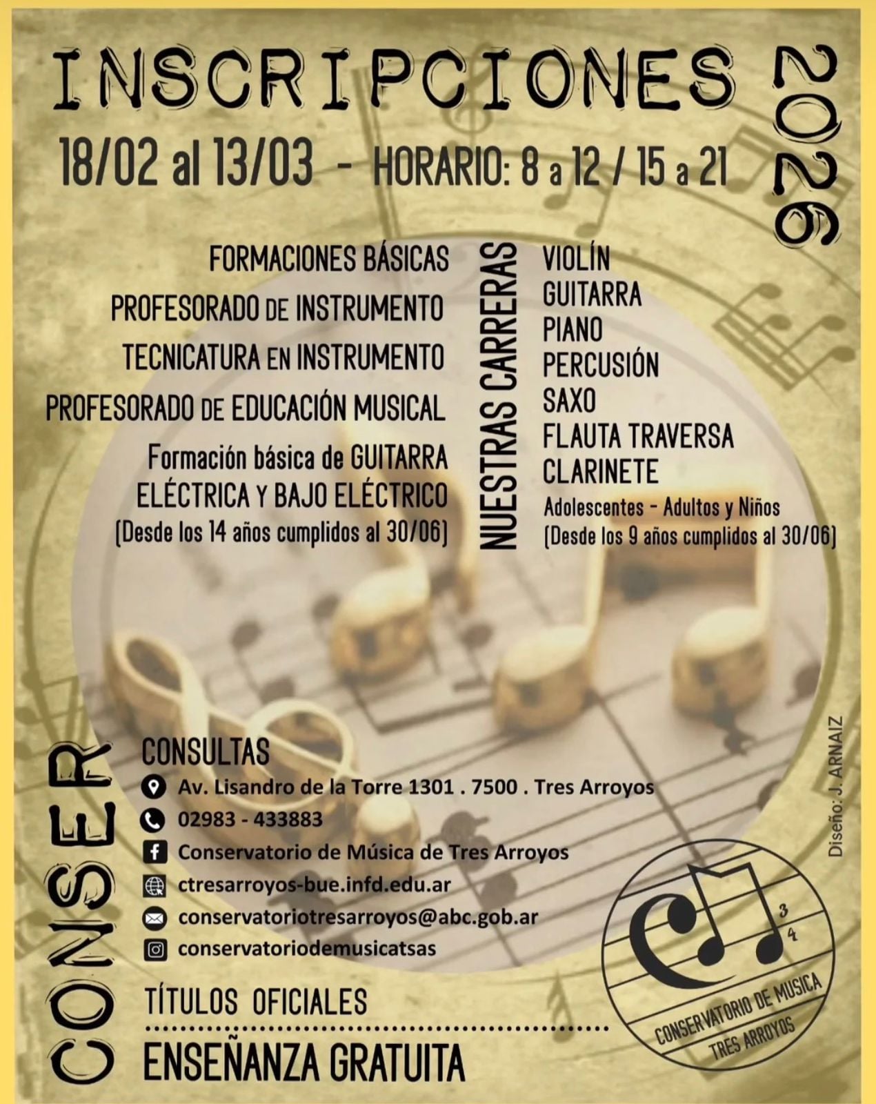 (audio)Continúan abiertas las inscripciones en el Conservatorio de Música