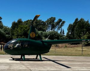 Aterrizó en Claromecó el Helicóptero de LU 24 para cubrir el operativo aéreo (video)