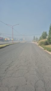 Humareda en la ciudad por incendio en el basurero (videos)