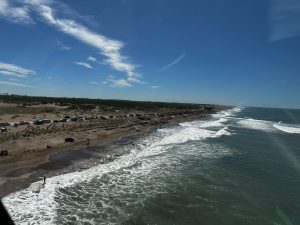 Desde el aire: un domingo a pleno en toda la cancha de pesca (video)