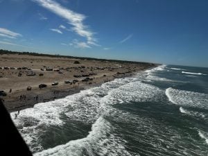 Desde el aire: un domingo a pleno en toda la cancha de pesca (video)