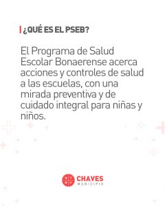 Chaves: vuelve el Programa de Salud Escolar Bonaerense 2026