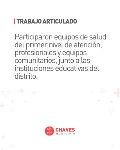 Chaves: vuelve el Programa de Salud Escolar Bonaerense 2026