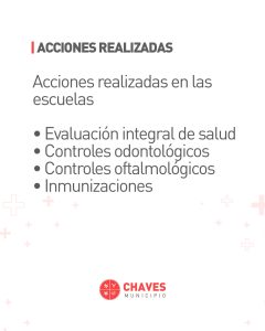Chaves: vuelve el Programa de Salud Escolar Bonaerense 2026