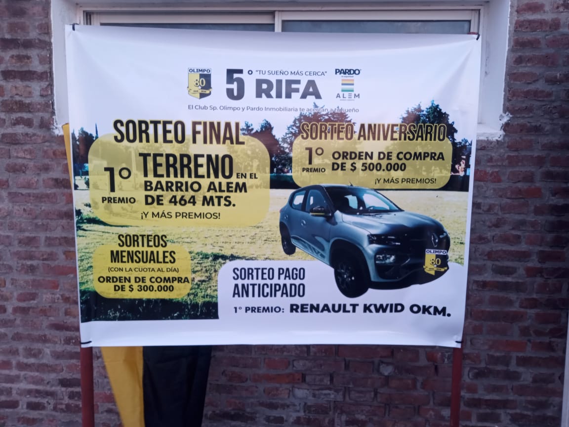 Olimpo lanzó la 5ta edición de la Rifa “Tu sueño más cerca”