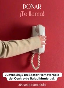 Este jueves, se realiza la primera jornada de colecta voluntaria de sangre