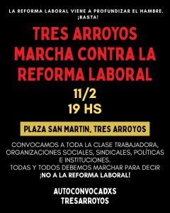 Autoconvocados invitan a marchar contra la reforma laboral