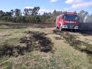 Incendio en Rivadavia al 2000. Bomberos trabajaron para controlar el fuego (video)