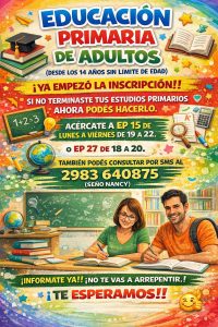 Educación para Adultos: Abrieron la inscripción para completar estudios