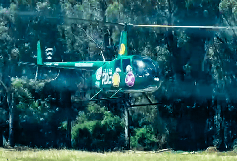El helicóptero de LU 24, la atracción “extra” de “Las 24”(videos)