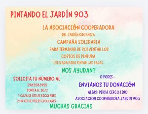 Cruzada solidaria para terminar de pintar el Jardín 903 (audio)