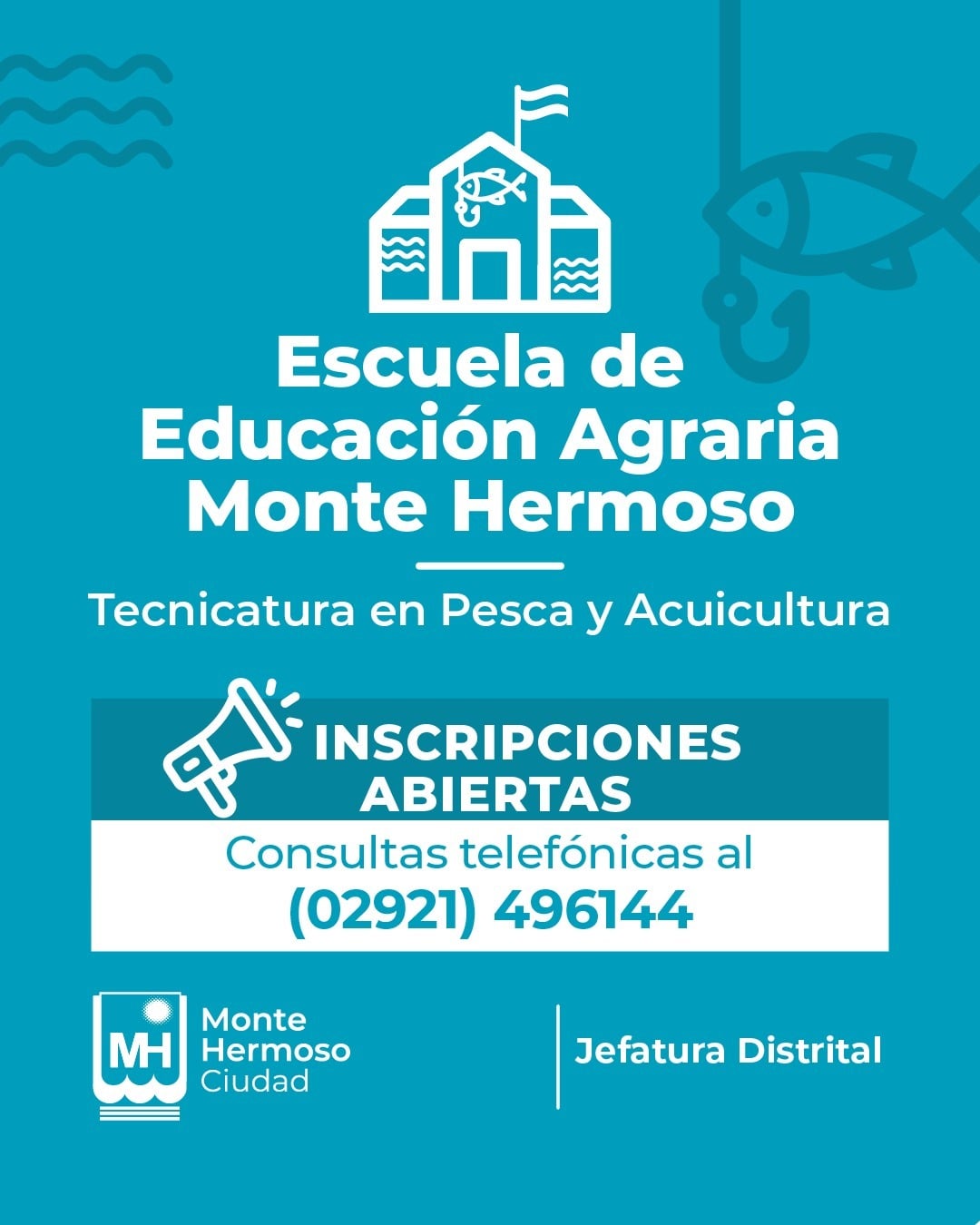 Monte Hermoso marca otro hito educativo: este año inicia la Escuela Agraria de Pesca y Acuicultura