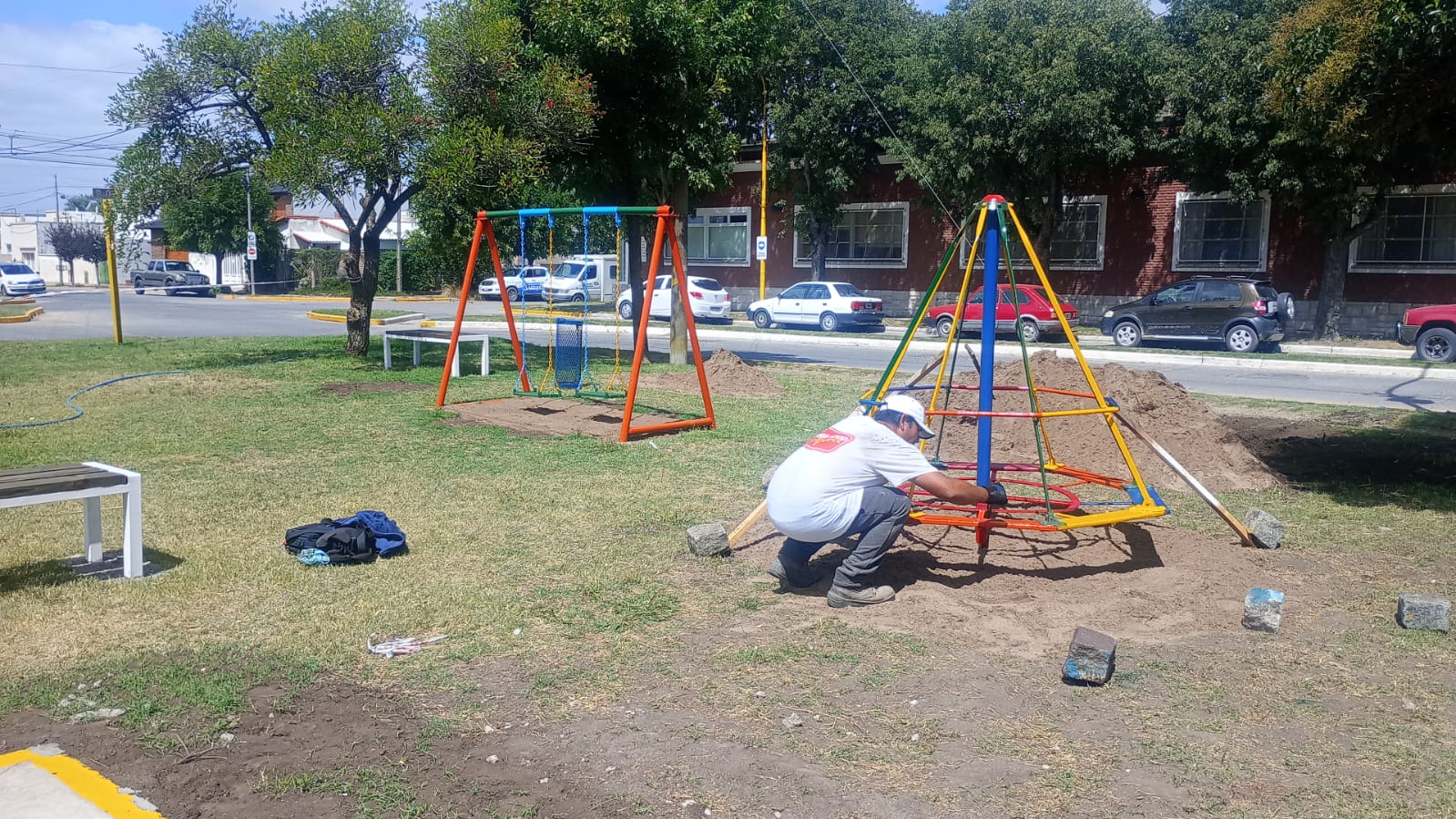 Inauguran hoy la plazoleta frente a Seguridad con una pista vial para chicos