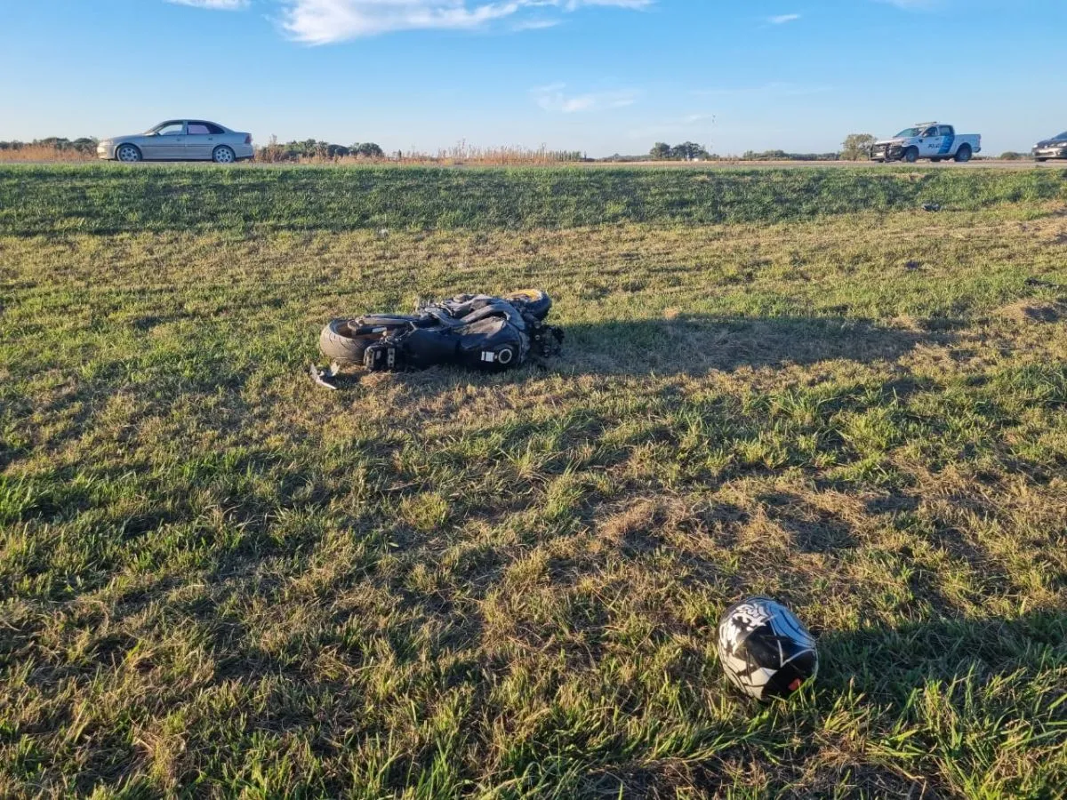Pringles: Motociclista en terapia luego de colisionar en la Ruta 51