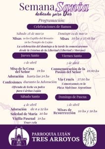 Semana Santa en Tres Arroyos: cronograma de actividades