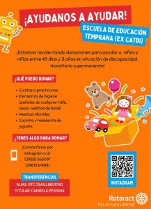 Campaña solidaria a beneficio de la Escuela de Educación Temprana (audio)