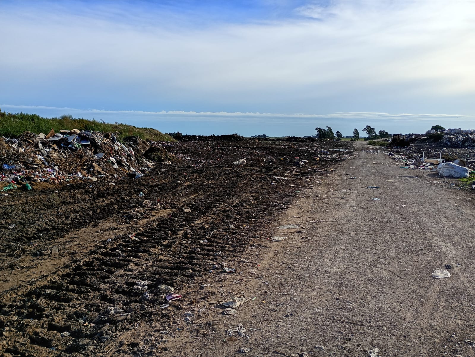 Limpieza y ordenamiento en el predio final de Residuos