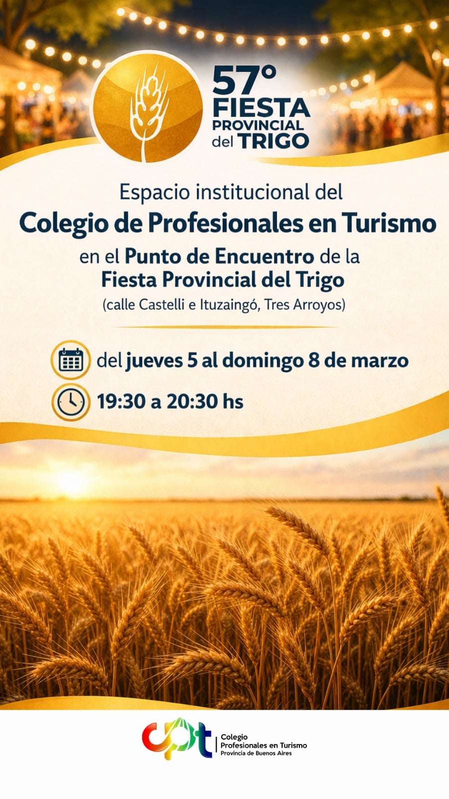 (audio) El Colegio de Profesionales del Turismo marca presencia en la Fiesta del Trigo