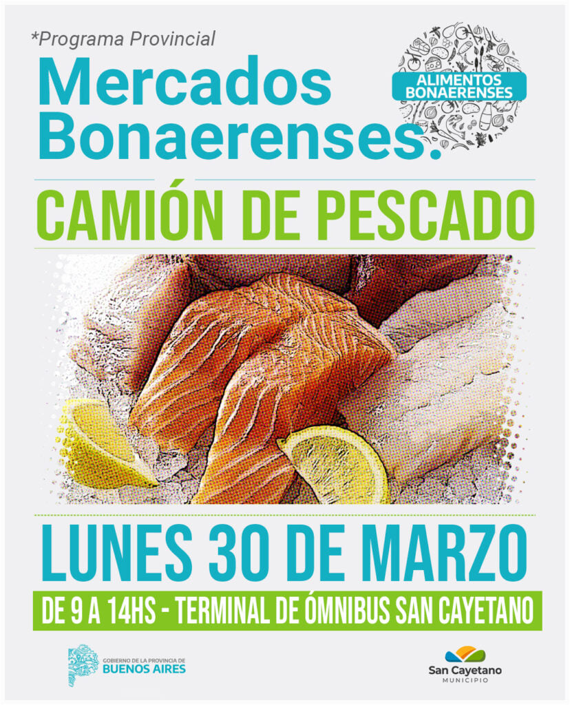 San Cayetano: Llega el camión de pescado de “Mercados Bonaerenses”