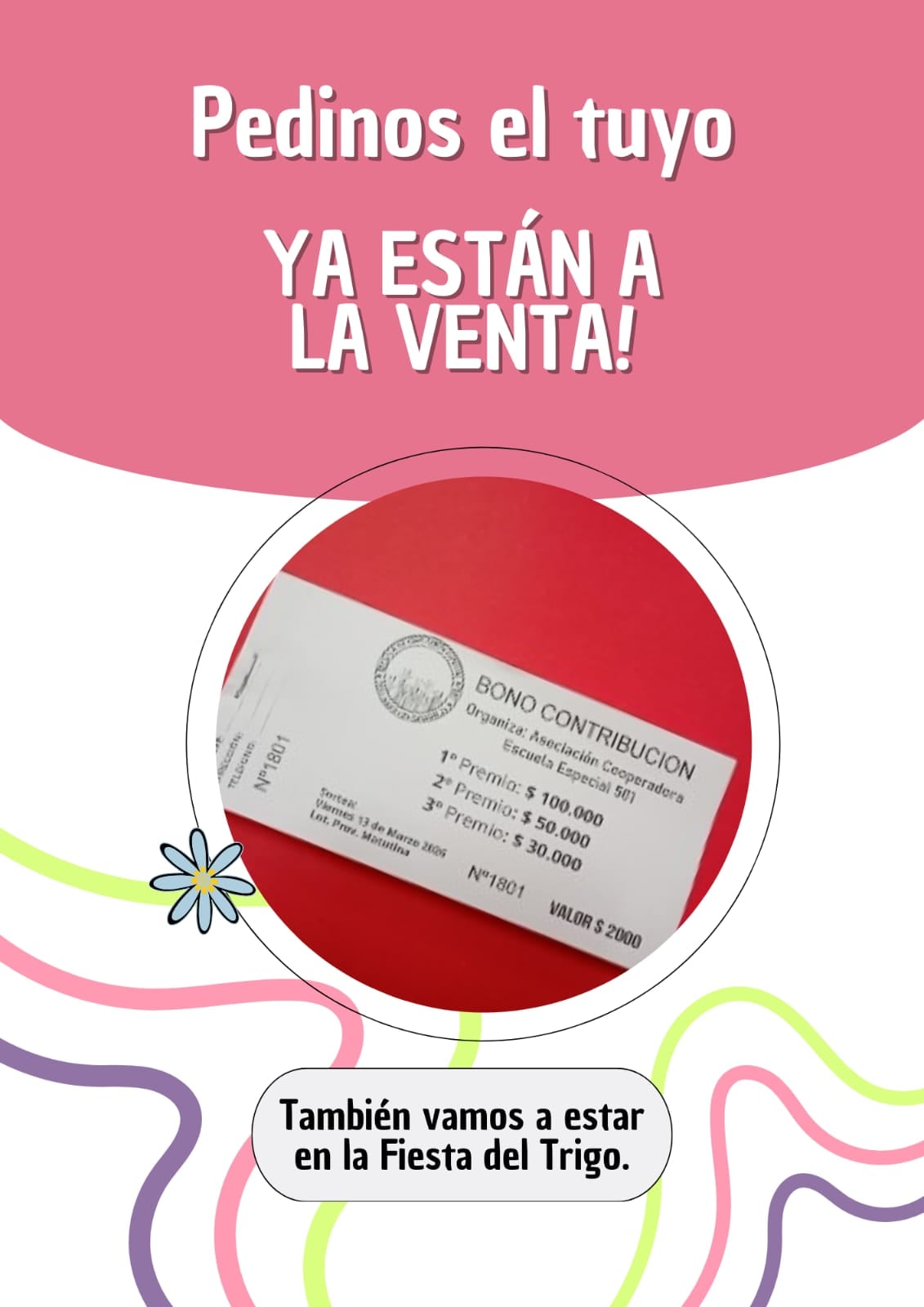 La Escuela Especial N° 501 ofrecerá un bono contribución en la Fiesta del Trigo