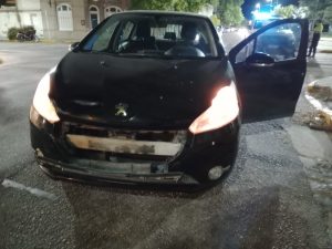 Choque en el centro: dos motociclistas al Hospital
