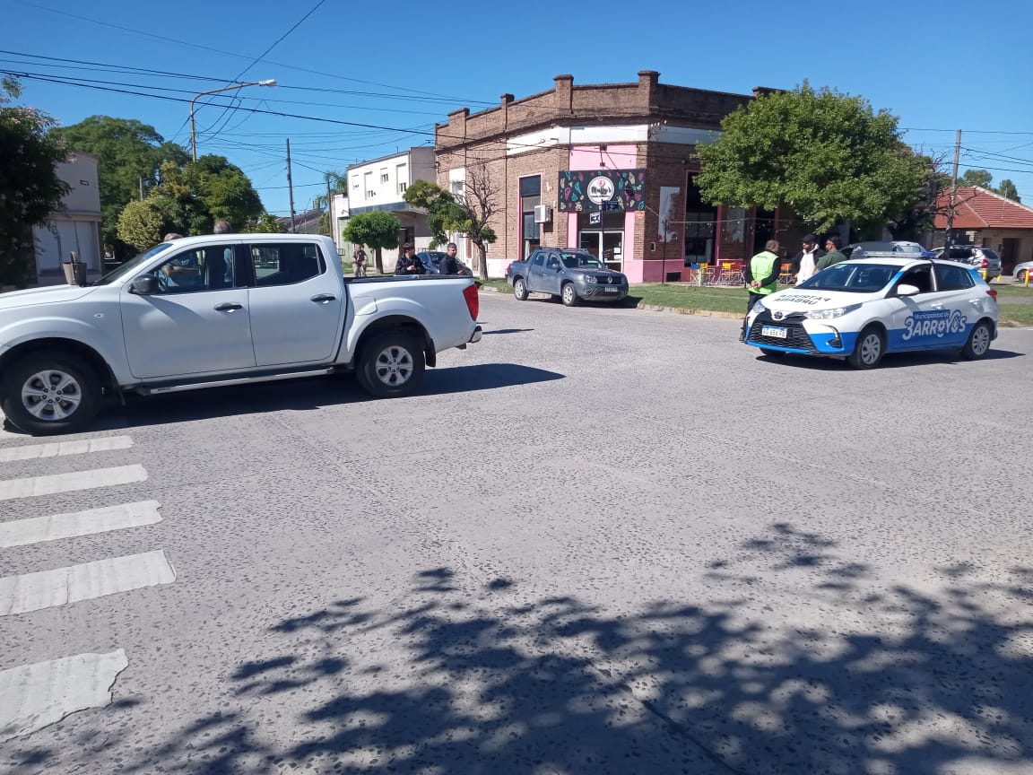 Ciclista atropellada en Chacabuco y Libertad, al Hospital