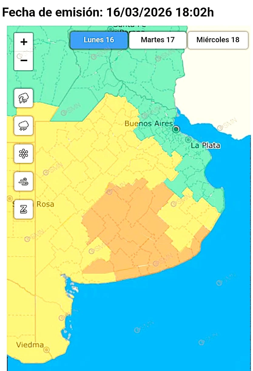(video) Continúa la Alerta Naranja por tormentas