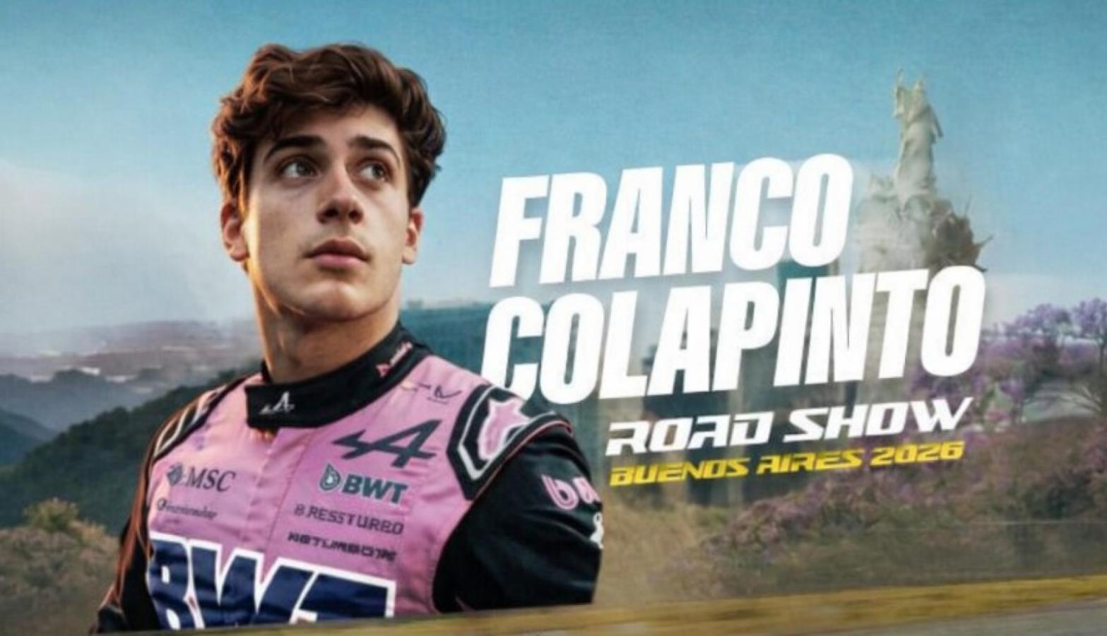 Franco Colapinto traerá la F1 a las calles de Buenos Aires en una exhibición histórica