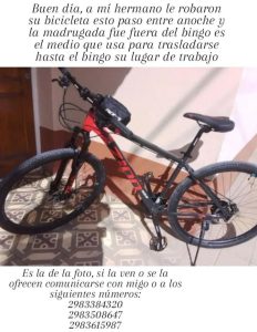 (video)Buscan una bicicleta robada en el Bingo. Era medio de transporte de un trabajador