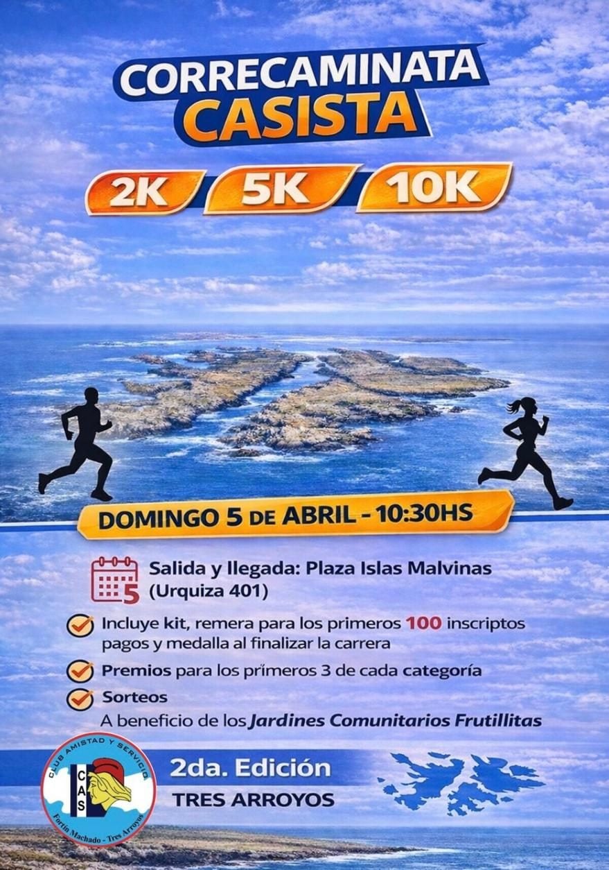 Ayuda para los Frutillitas: El CAS convoca a participar de su 2º Correcaminata