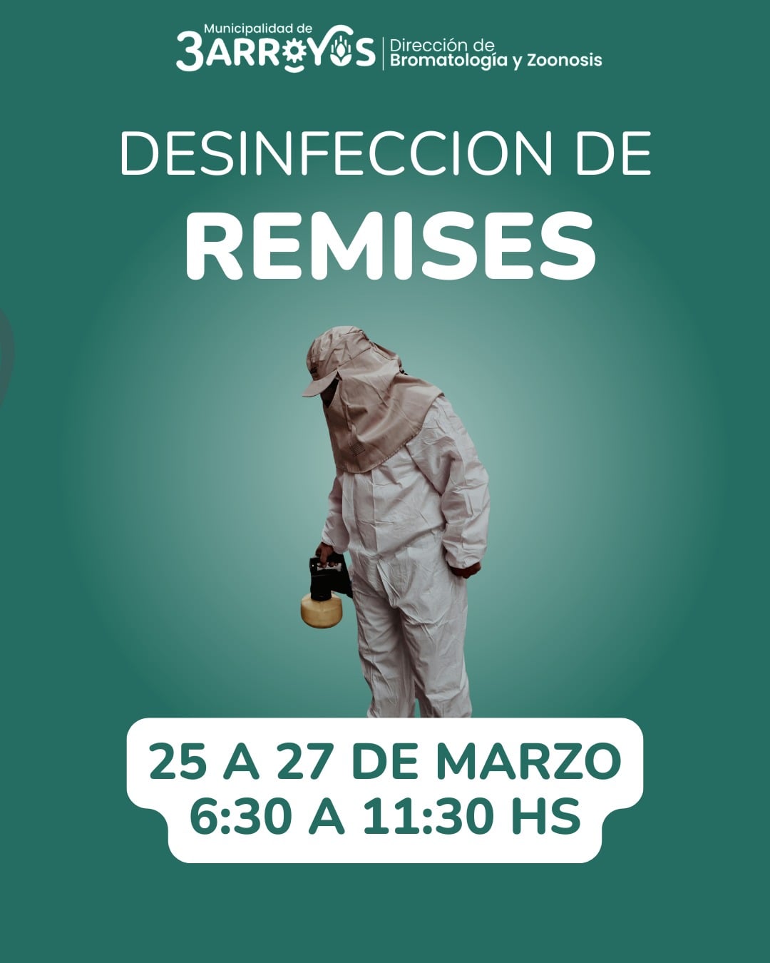 La semana próxima se hará la desinfección de remises