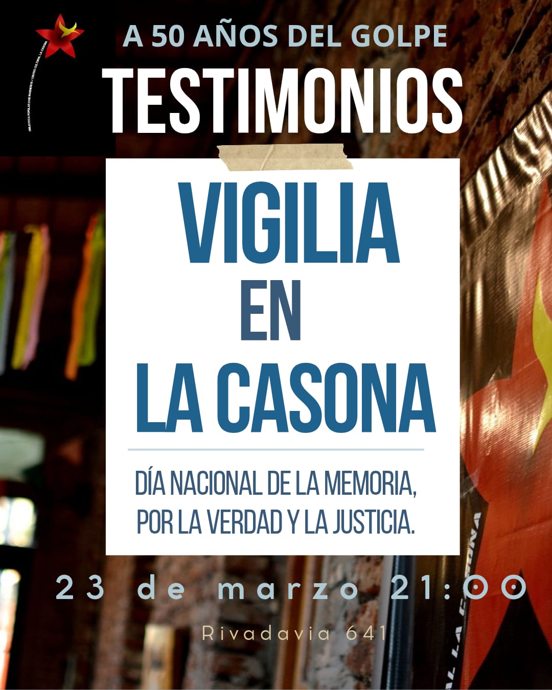 A 50 años del Golpe de Estado, programan actividades en La Casona