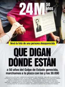 50 años del Golpe de Estado: Marcha a la Plaza de la Memoria