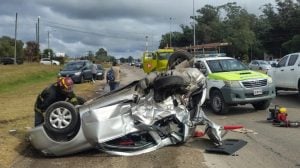 Fatal: murió en un choque y vuelco en cercanías a Mar del Plata