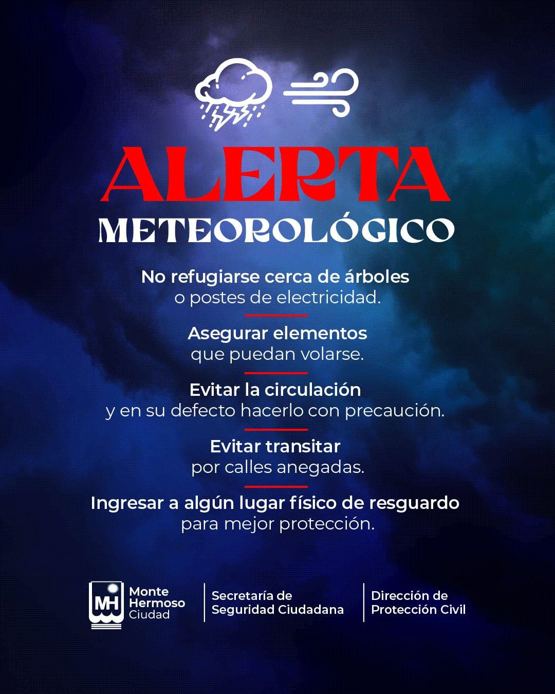 Monte Hermoso en alerta meteorológico: Recomiendan precaución