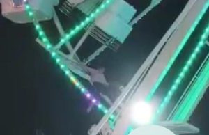  Podría haber sido una tragedia: se trabó la vuelta al mundo del parque de diversiones