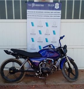 San Cayetano: secuestran moto y clausuran comercio