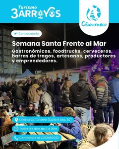 Dirección de Turismo: Convocatoria Semana Santa Frente al Mar en Claromecó