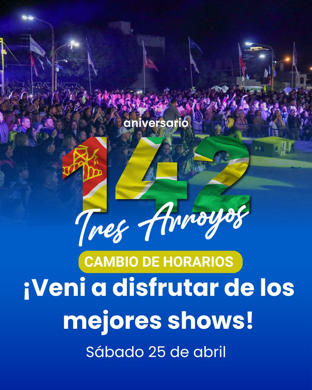 Tres Arroyos sigue celebrando su 142° aniversario con una nueva jornada para disfrutar en familia