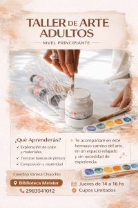 Nuevos talleres en la Biblioteca Meister: “confección de rosas en Tela” y “Arte para Adultos”